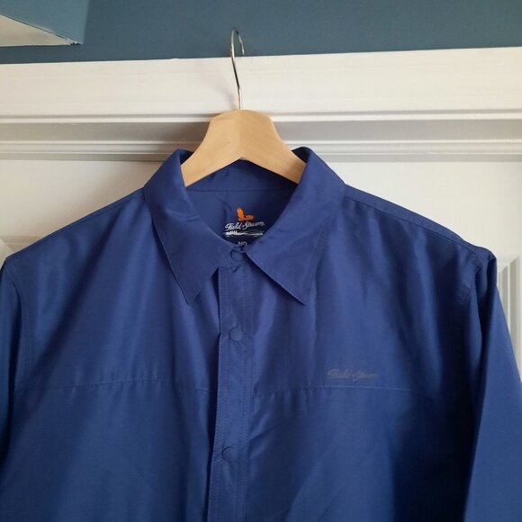 Field‎ & Stream Shirt Mens Medium Blue Technical Performance Snap Up Hiking - Picture 2 of 11